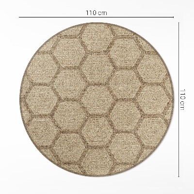 Vinyl rug Imitation fabric in hexagons