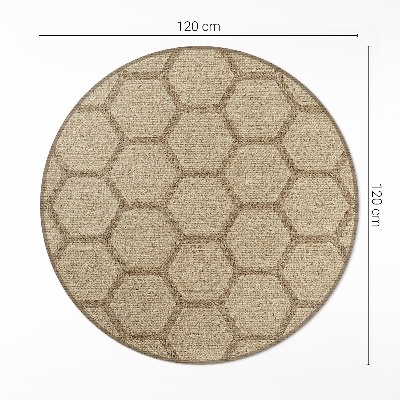 Vinyl rug Imitation fabric in hexagons