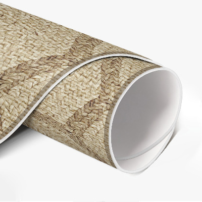Vinyl rug Imitation fabric in hexagons