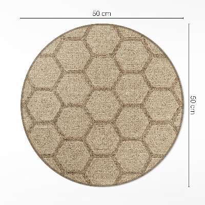 Vinyl rug Imitation fabric in hexagons