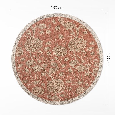 Vinyl rug Embroidered flowers in vintage style