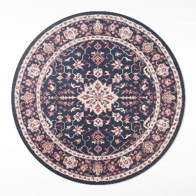 Vinyl floor rug Dark decorative Turkish pattern vintage