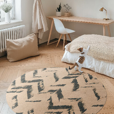 Pvc carpet Indian arrows pattern in herringbone scuffed style