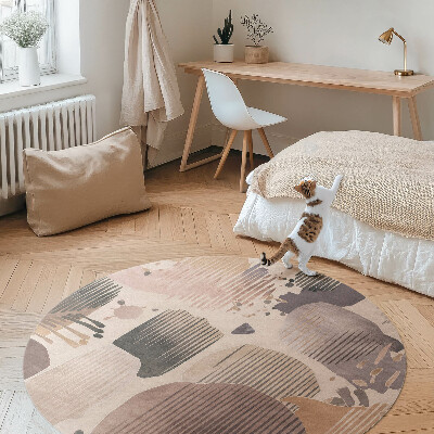 Pvc rug Abstract rounded shapes boho style