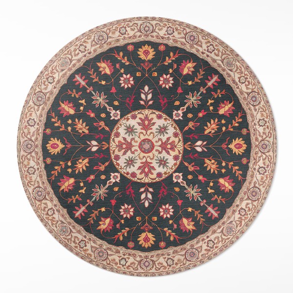 Pvc rug Plant ornament pattern vintage Persian
