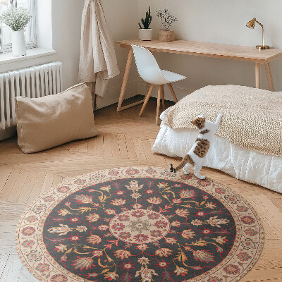 Vinyl floor rug Decorative plant motif style Persian