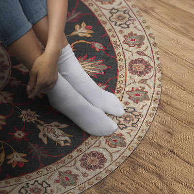 Vinyl floor rug Decorative plant motif style Persian