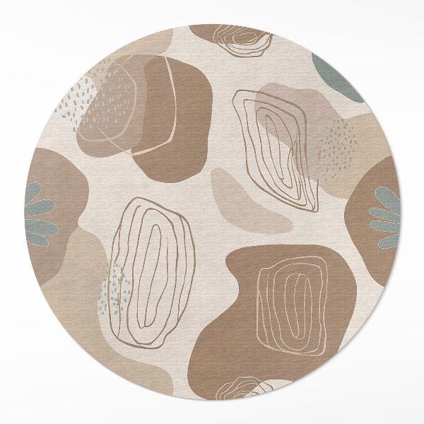 Vinyl rug Abstraction boho rounded spots and lines