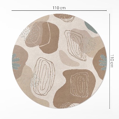 Vinyl rug Abstraction boho rounded spots and lines