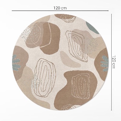 Vinyl rug Abstraction boho rounded spots and lines