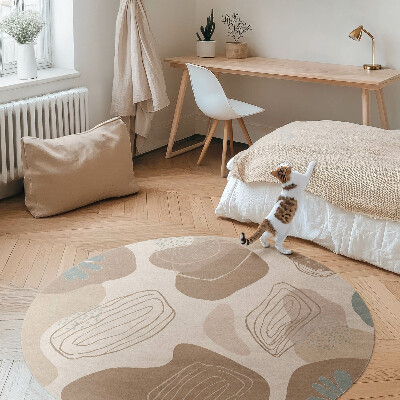 Vinyl rug Abstraction boho rounded spots and lines