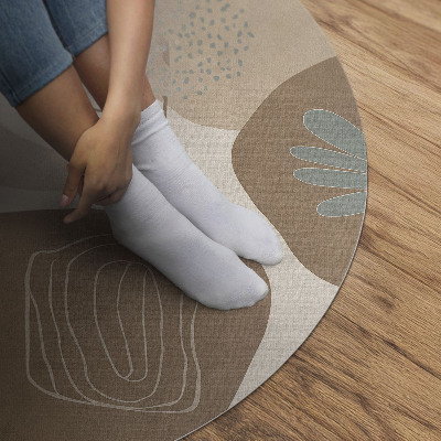 Vinyl rug Abstraction boho rounded spots and lines