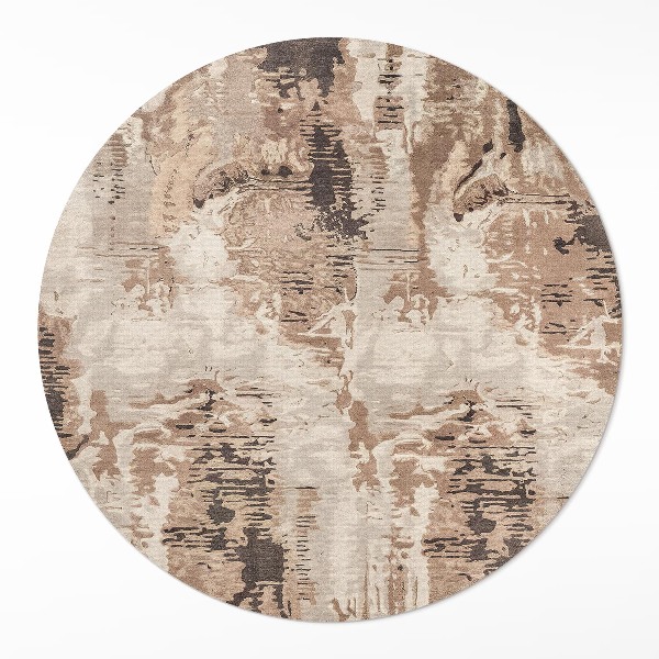 Vinyl rug Brown abstraction retro
