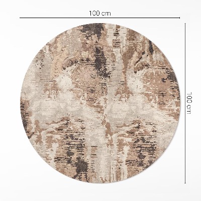 Vinyl rug Brown abstraction retro