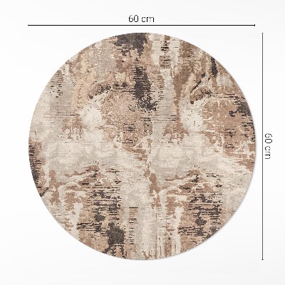 Vinyl rug Brown abstraction retro