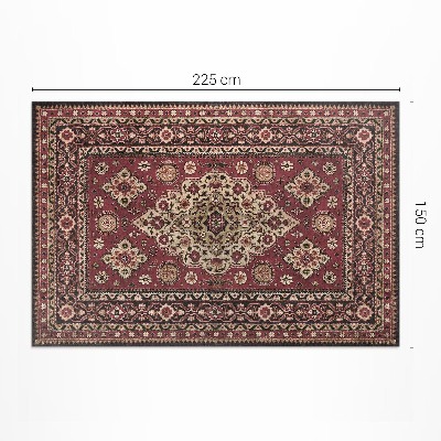 Vinyl floor rug Vintage Geometric Red