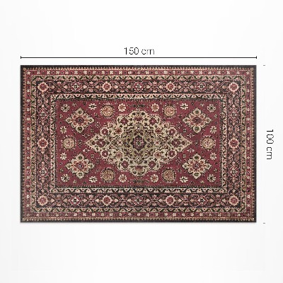 Vinyl floor rug Vintage Geometric Red