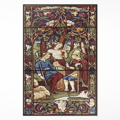 Vinyl floor rug Sir Digby Wyatt imitation stained glass gothic
