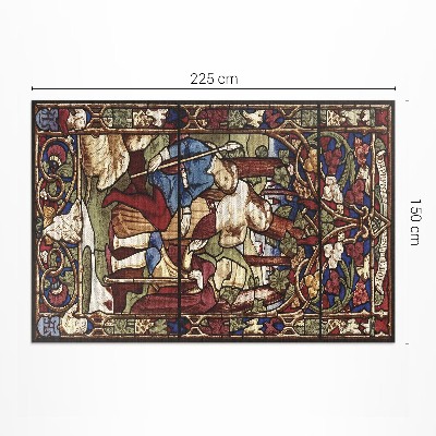 Vinyl floor rug Sir Digby Wyatt imitation stained glass gothic