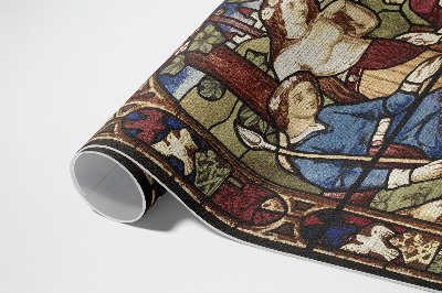 Vinyl floor rug Sir Digby Wyatt imitation stained glass gothic