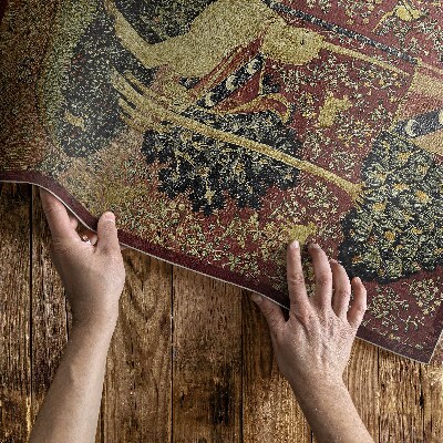 Pvc carpet Medieval imitation fabric vintage