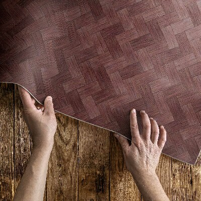 Vinyl rug Knitted parquet fashion herringbone