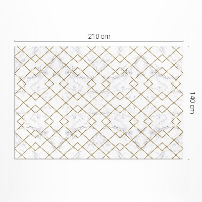 Vinyl floor rug Rhombus squares on light marble