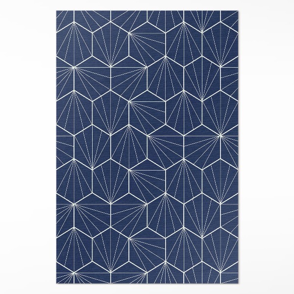 Pvc rug Hexagons with linear patterns