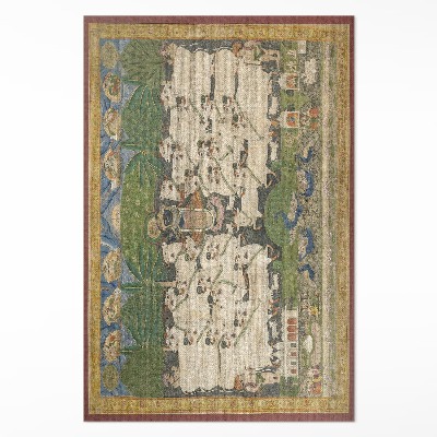 Pvc rug Krishna with cows tapestry