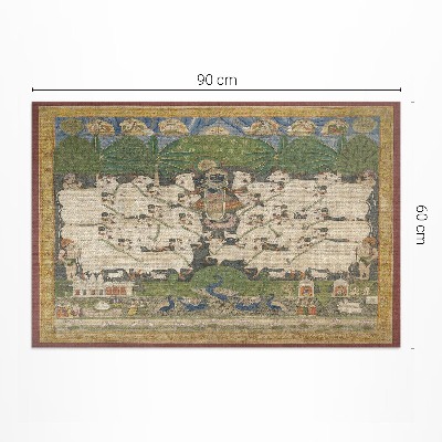 Pvc rug Krishna with cows tapestry