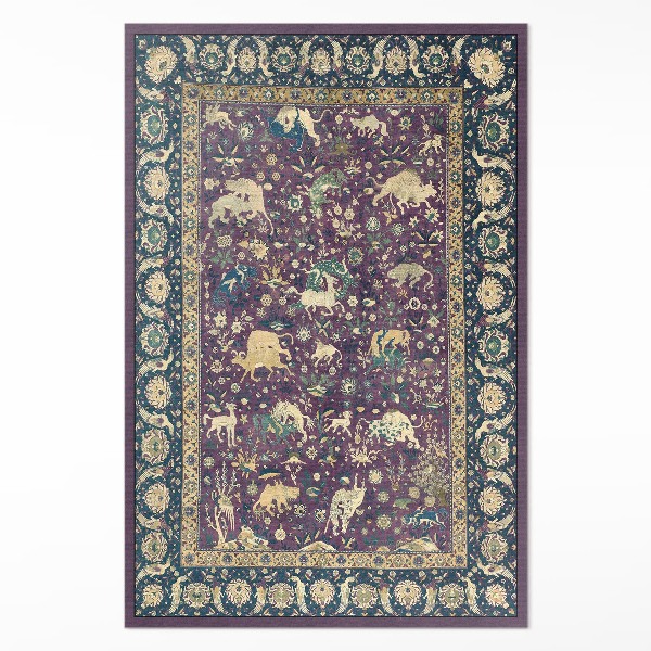 Vinyl rug Antique silk animal