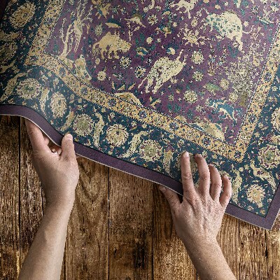 Vinyl rug Antique silk animal
