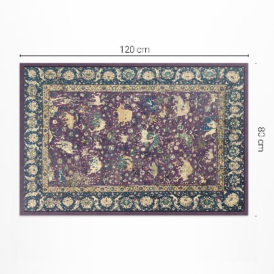 Vinyl rug Antique silk animal