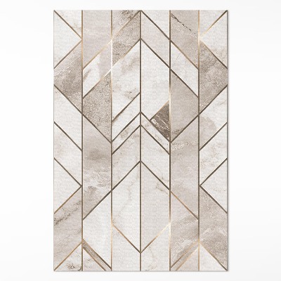 Pvc carpet Regular lines on marble glamour stone