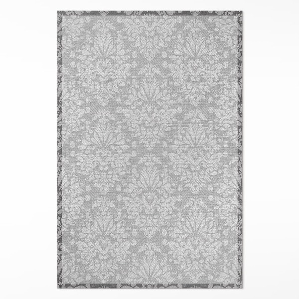 Vinyl floor rug Plant ornament in vintage style