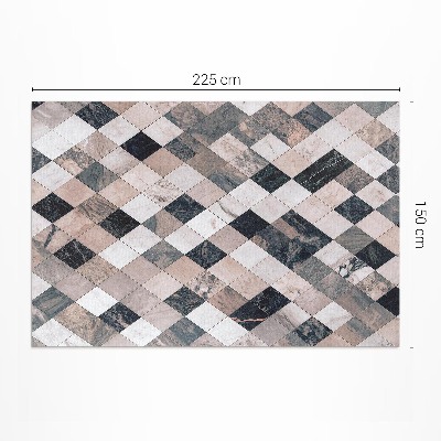 Vinyl rug Stone mosaic diamond decorative tiles
