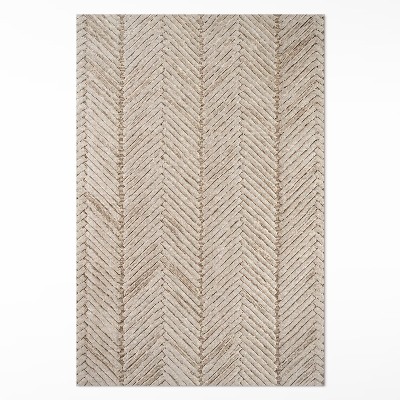 Pvc carpet Indian herringbone braid boho vintage