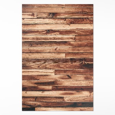 Vinyl floor rug Wooden worn parquet floorboards
