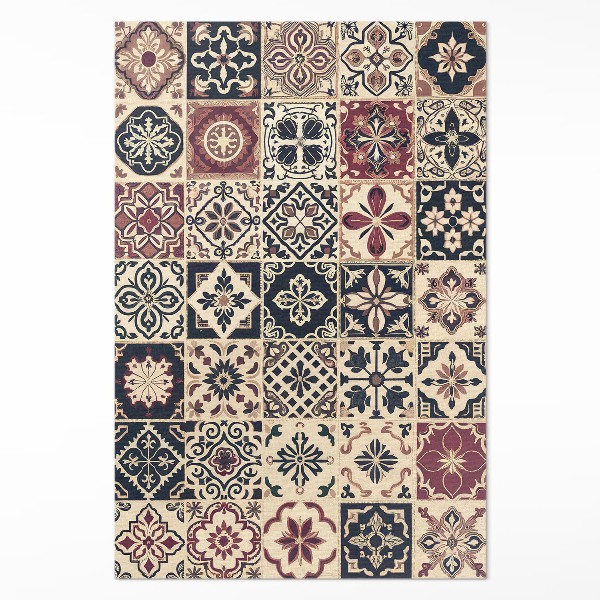 Vinyl floor rug Old patterned mosaic tile vintage style
