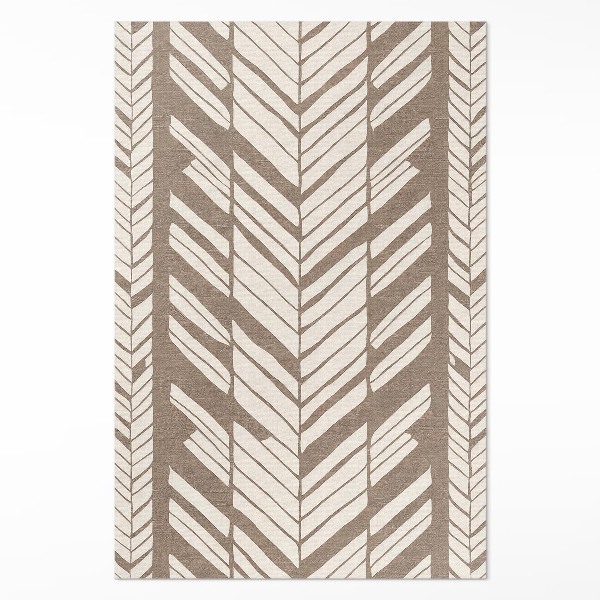 Vinyl floor rug Indian pattern braids boho abstraction
