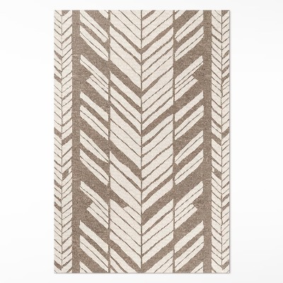 Vinyl floor rug Indian pattern braids boho abstraction