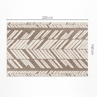 Vinyl floor rug Indian pattern braids boho abstraction