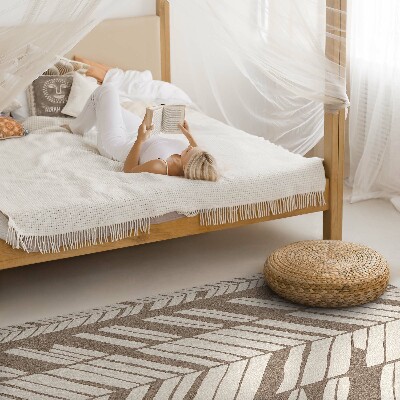 Vinyl floor rug Indian pattern braids boho abstraction