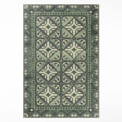 Vinyl rug Symmetrical geometric arrangement