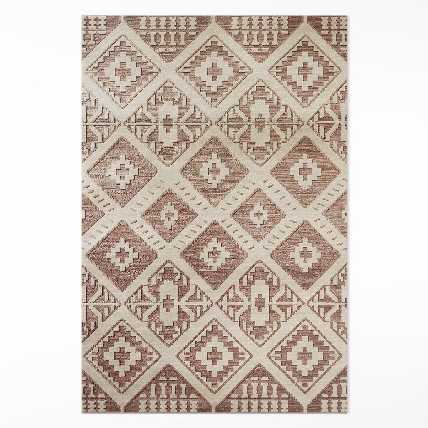 Vinyl floor rug Geometric compositions in Aztec style