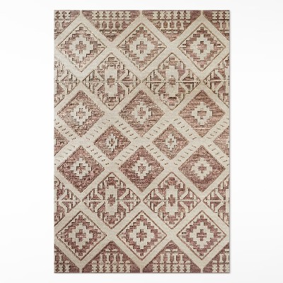 Vinyl floor rug Geometric compositions in Aztec style