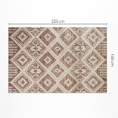 Vinyl floor rug Geometric compositions in Aztec style