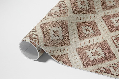 Vinyl floor rug Geometric compositions in Aztec style