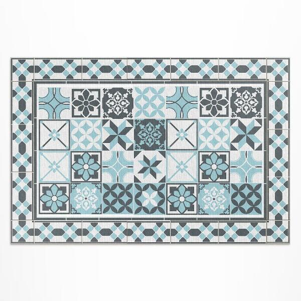 Vinyl carpet Decorative geometric tricolor tiles