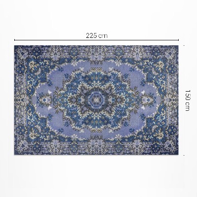 Vinyl carpet Traditional Middle Eastern blue
